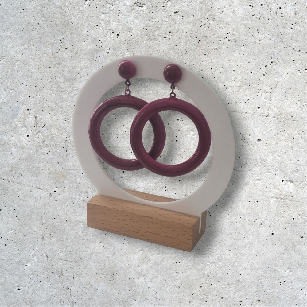 Vintage Purple Hoop Earrings